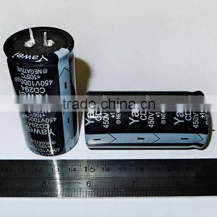 Screw aluminum electrolytic capacitor 450v 1000uf electronics capacitor 35*72