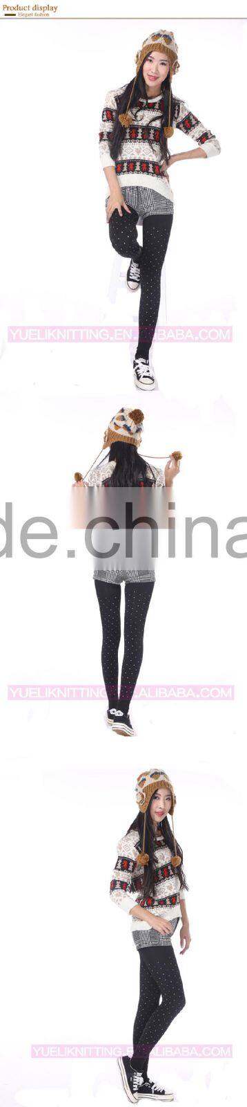 2015 Nylon japanese yong girls tight leggings cheap small dots printed nylon spandex pantyhose