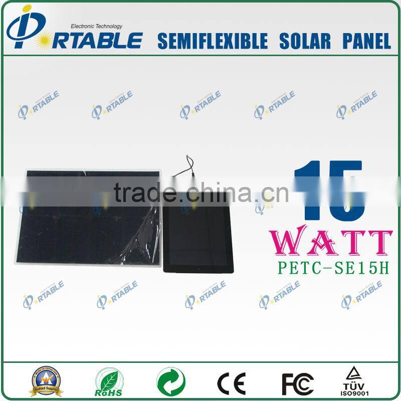 15w PET semi flexible solar panel high quality import solar panels