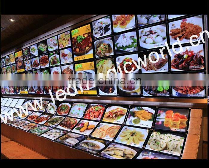 2015 Albaba led photo frame/led light box/menu photo frame