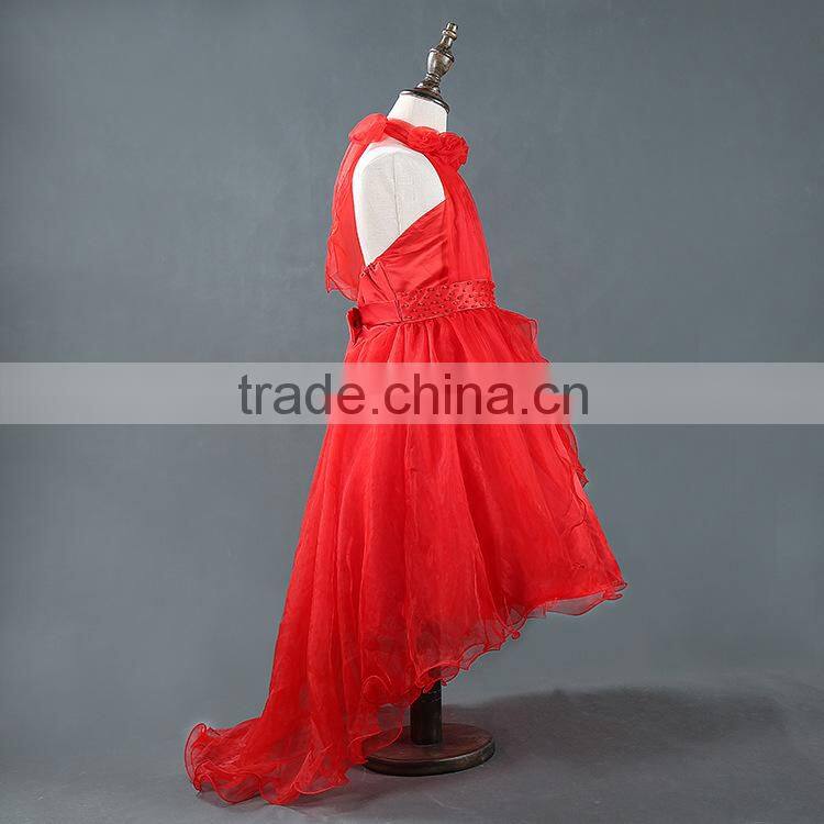 high quality girl's trailing wedding dress kids wedding dress summer flower girl dress skirt gauze white trailing skirt girls