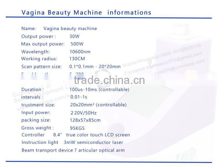 2016 Fractional Co2 Laser / vagina cleaning machine / Laser Co2 Fractional Vaginal