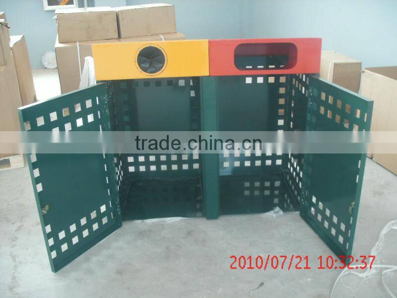 Outdoor steel stainless steel garbage can