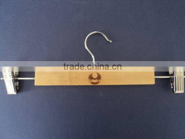 high quality rubber coated coat bamboo hanger for coats