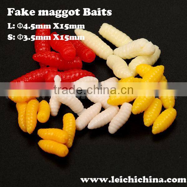 Flavored artificial carp fishing maggot bait