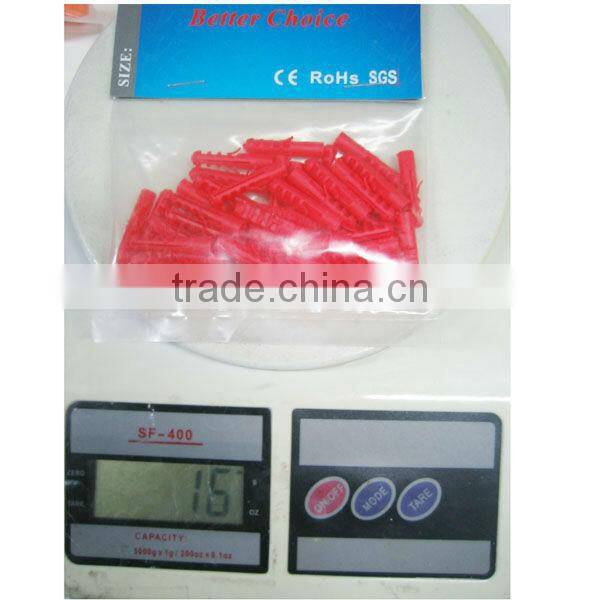 Plastic anchor Wall Plug With Red Color