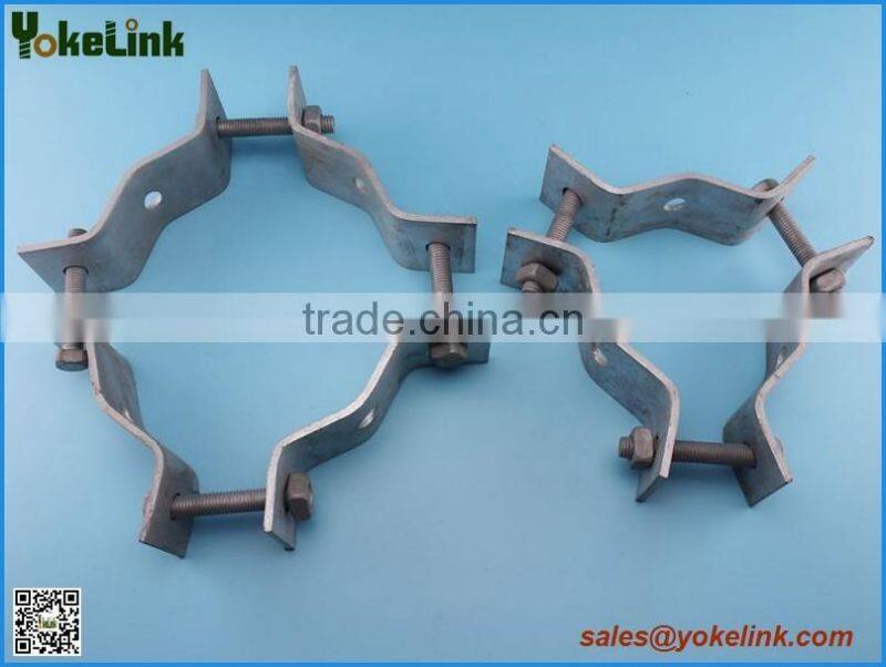 High quality galvanized electric pole clamp/pole band for overhead line fittings