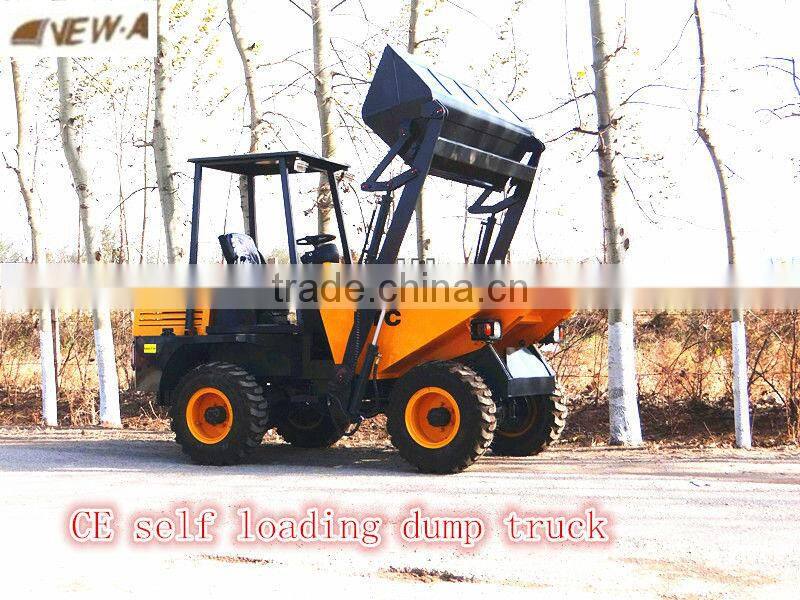 Best seller CE 2Ton self loading mini dumper 4x4