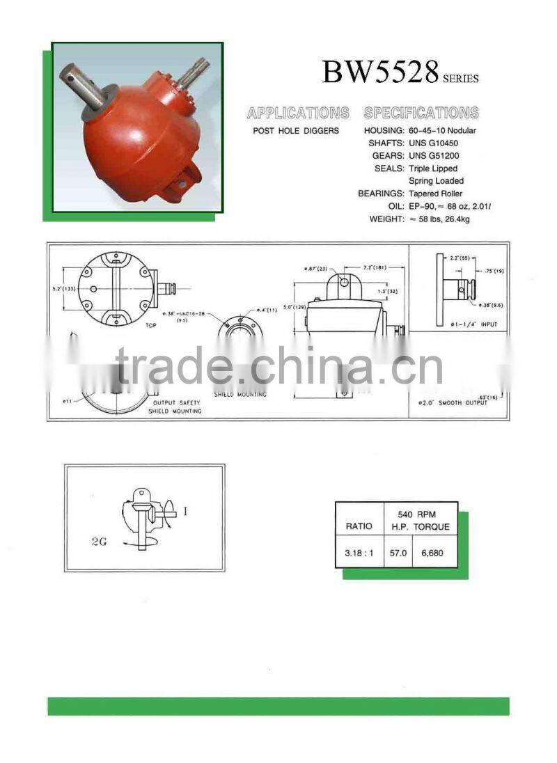 gearbox for post digger latest high quality small 90 degree gearbox