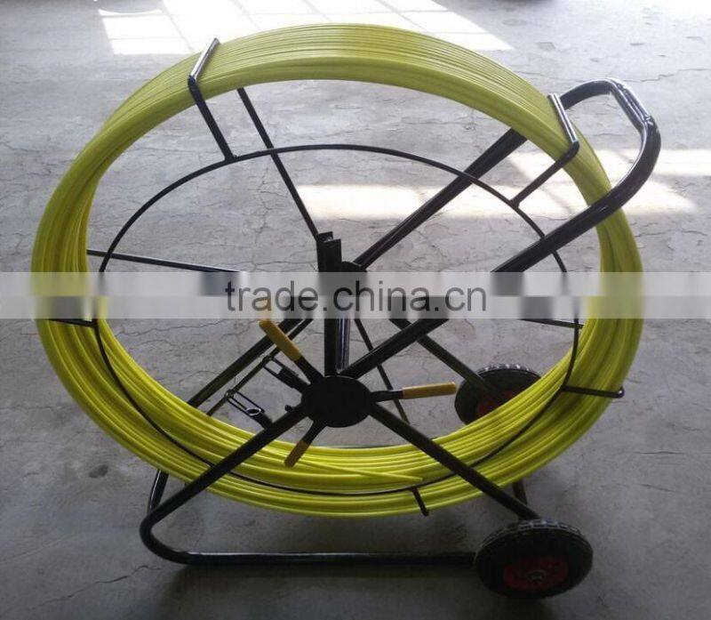 cable laying tool Fiberglass duct rodder 10mm/Fiberglass bullet duct rod/Reel duct rodder