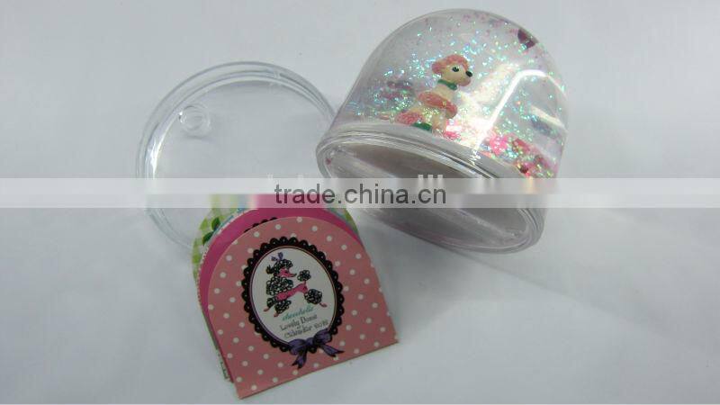 2014 newest plastic snow globe with photo insert