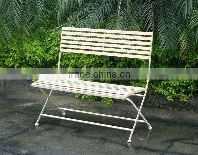 Vintage garden wrought iron garden bench