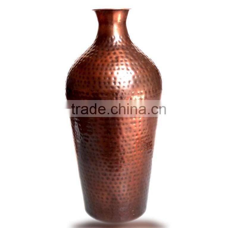 Home Decoration Woven Style Brown Aluminium Vase