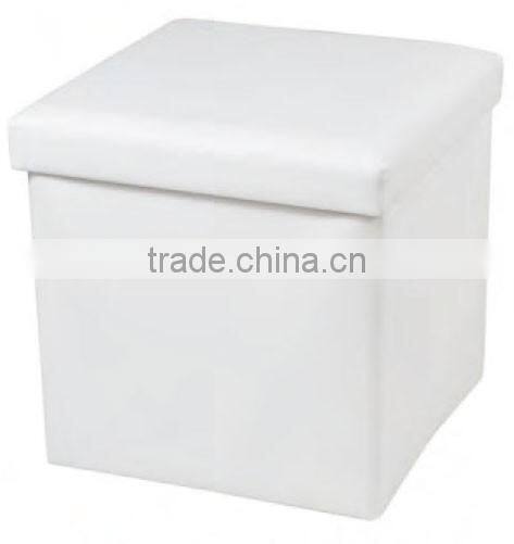 Store More Promotional Unique White Pu Home Goods Ottoman