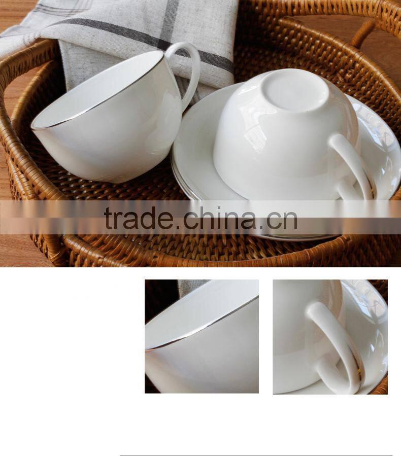 Haonai new style high quality new bone china small coffee cup and saucer set