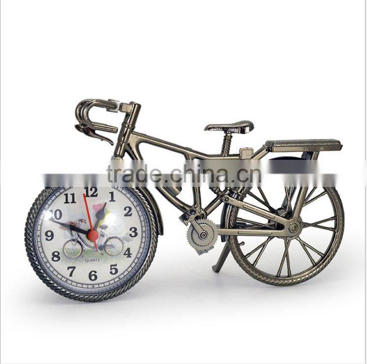 Classic Europen Alarm Clock With Bicycle Shape,Retro Style with Bike Outline