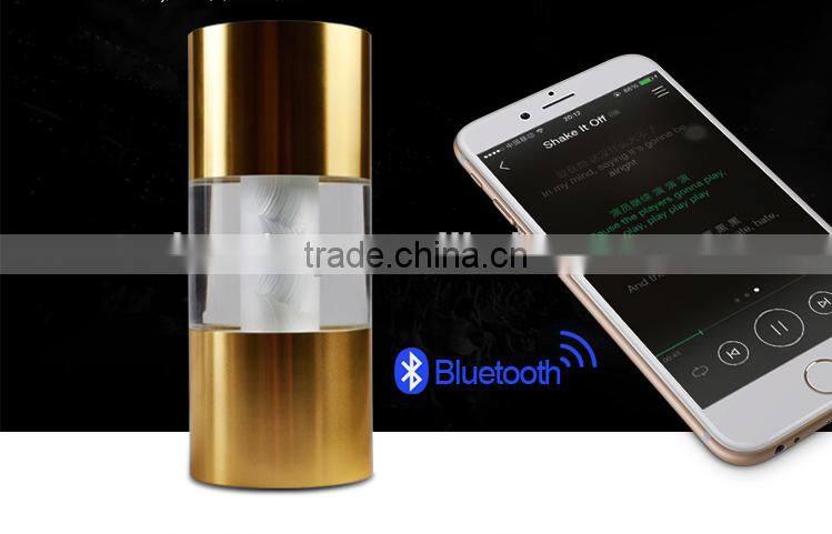 LED Crystal Light Dancing Bluetooth Speaker, Creative Cylinder Bluetooth LED Light Flashing Bluetooth Speaker Support TF Card