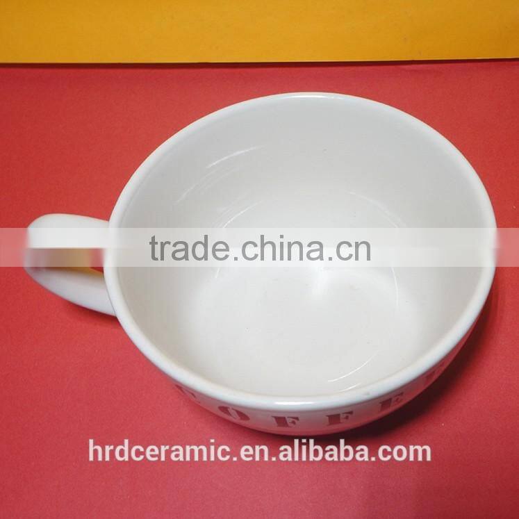 High Quality Promotional Logo Printed Ceramic 540ml venti coffee cup