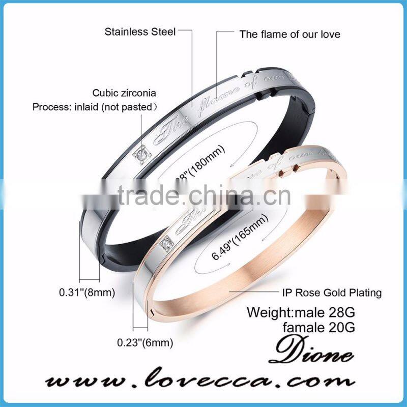 Valentines's gift Lover Jewelry couple stainless steel bracelets