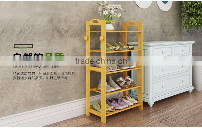 Japanese style bamboo wooden shoes rack