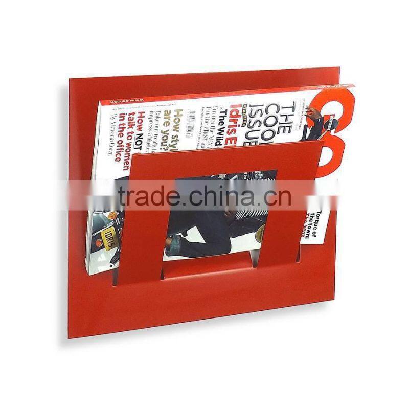Colorful Metal Wall Magazine Rack