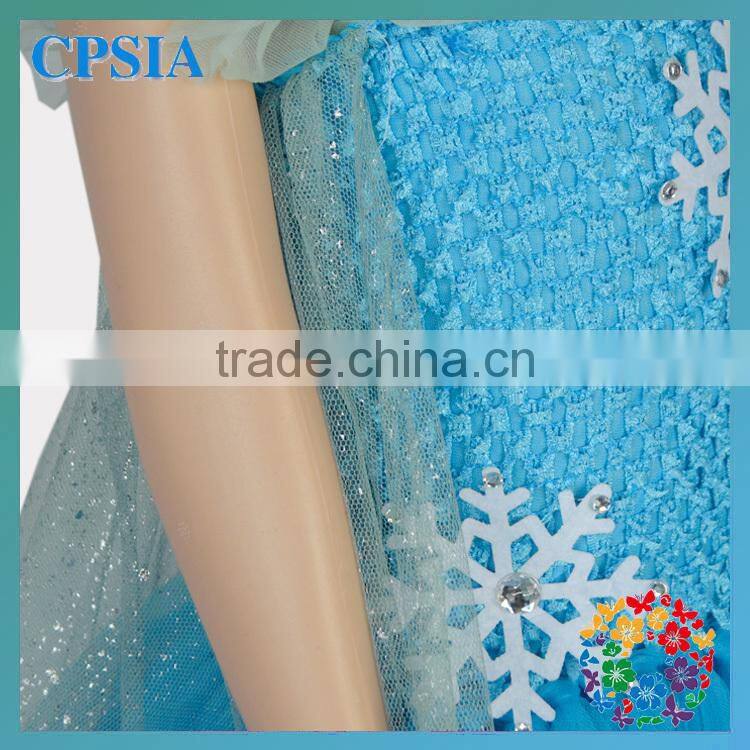 Kids Aqua Snowflake Chiffon Tulle Puffy Tutu Dress Little Girls Winter Formal Dresses