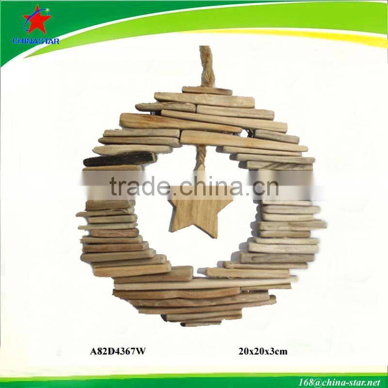 wooden angel standing decor