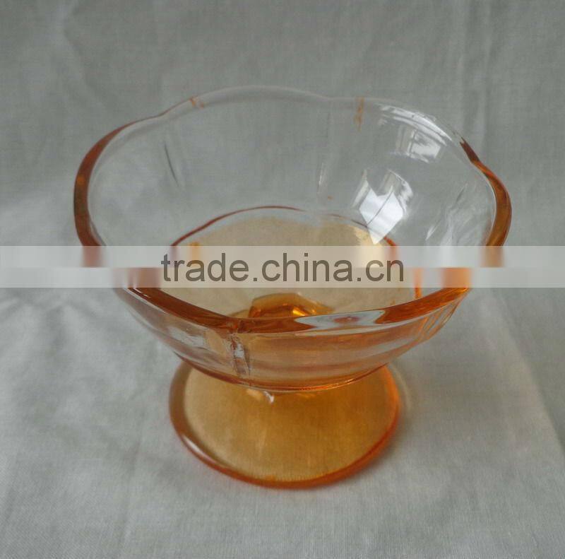 Green paint glass candle holder