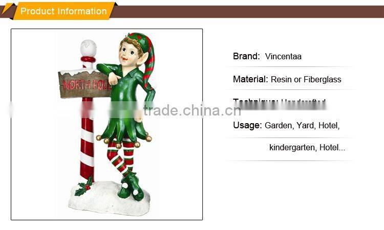 high quality resin craft christmas garden statue decorations