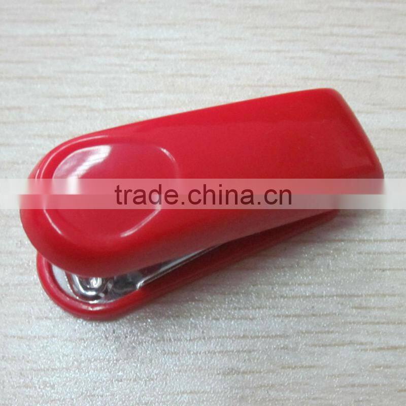 2015 6.2cm plastic mini promotional stapler with staple remover