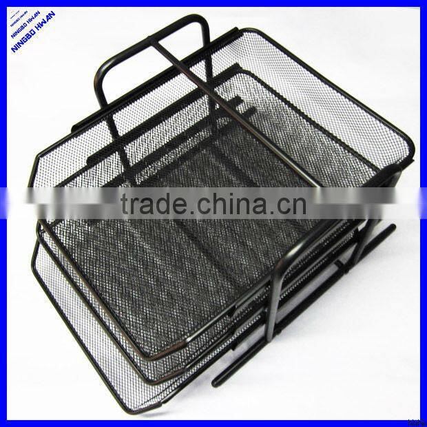3 layer A4 size black sturday office trays,metal mesh file tray,stationery tray