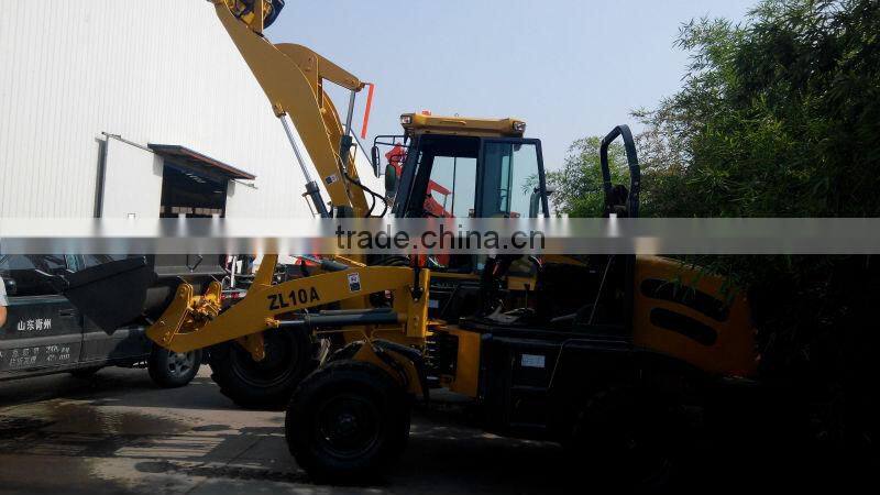 1t farm mini small front wheel loader ZL910 with 3 cylinders engine