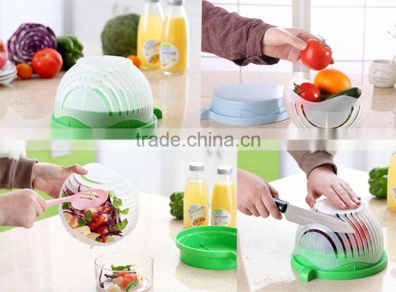 salad maker vegetable cutting bowl strainer fruit cutter slicer chopper kitchen tool PE base PP cover