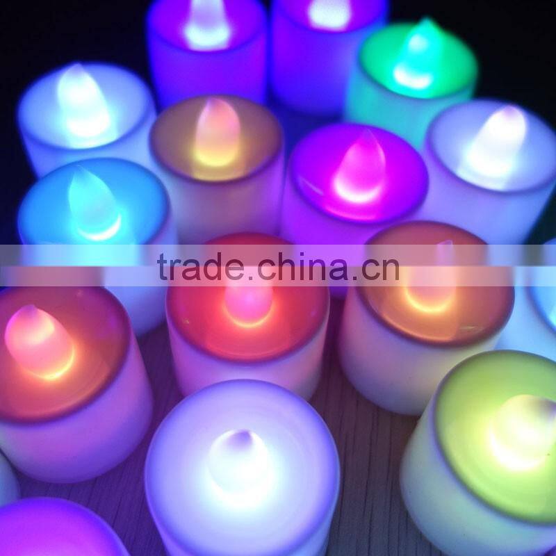 Hot Wholesale Wedding Decoration Mini Colorful Changing Fickering LED Romantic Candle Light