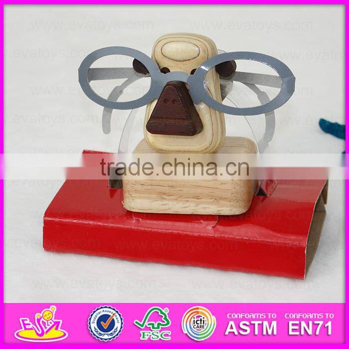 2015 Home decoration Animal eyeglass holders,wooden crafts animal style eyeglass holder,Christmas eyeglass holder toy W02A091