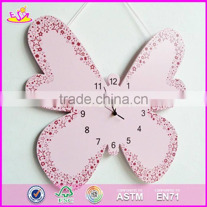 2017 New design cartoon wooden boys wall clock W09D025