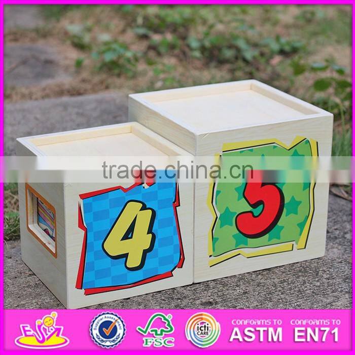 2016 new design toddlers educational wooden stacking toys W13D127
