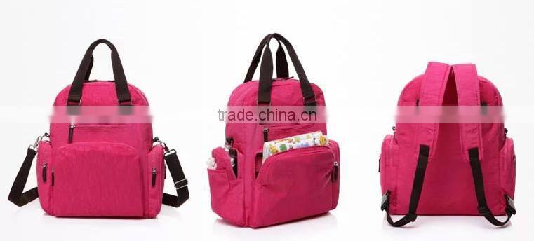 Handle and Shouldler Nylon Diaper Bag Backpack