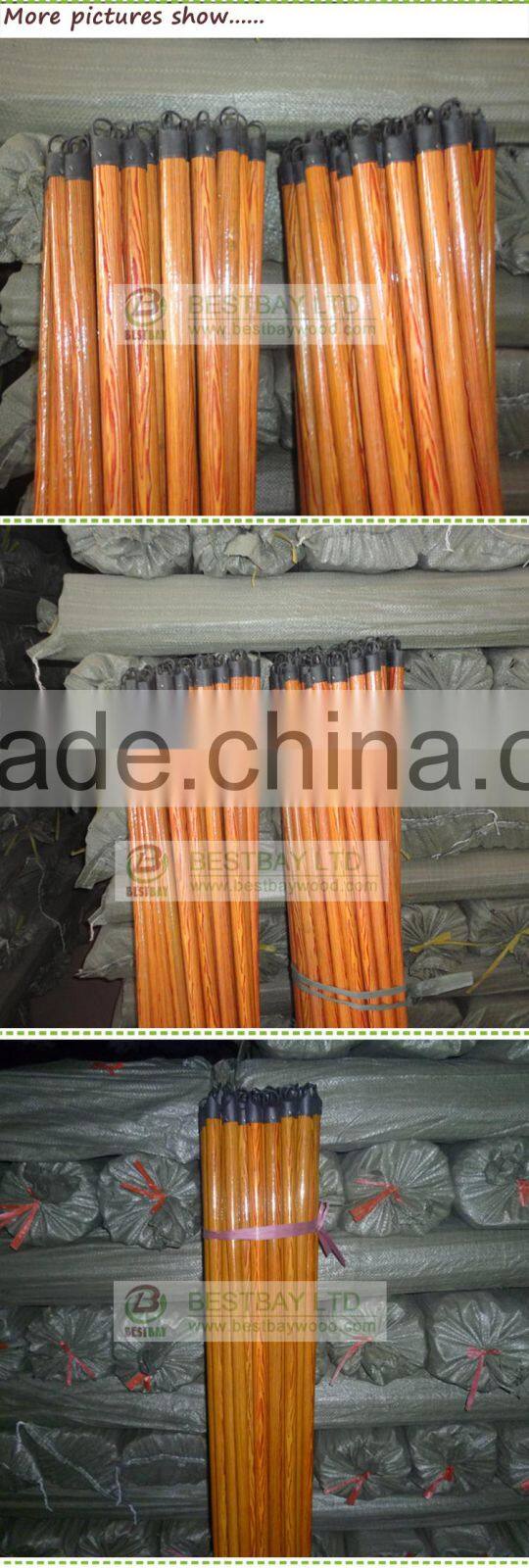 Factory direct sale pvc coated wooden broomstick, wooden stick, wooden broom handle