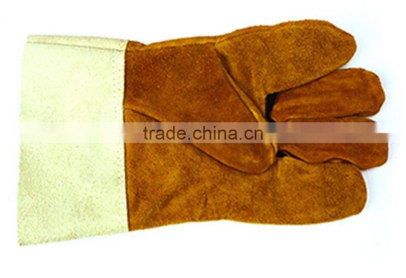 Best quality pure cow split short welding gloves