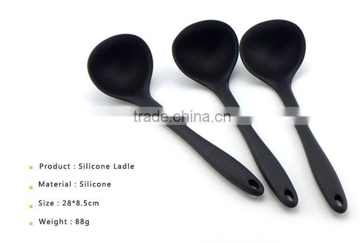 Long Handle Silicone Ladle For Non-stick Pan