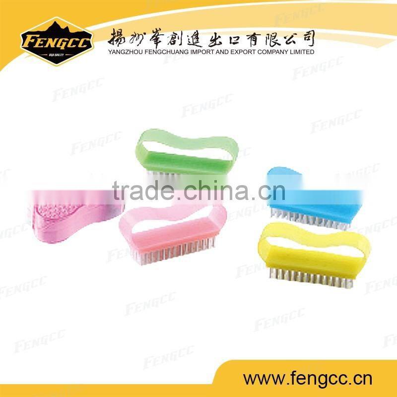 High quality transparent plastic small handle cleaning bath brush