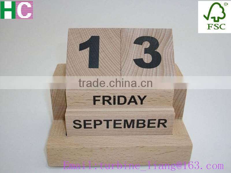 2016 wooden calendar, office wood calendar