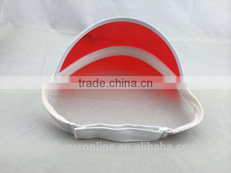 Custom Fashion Cheap Colorful PVC Sun Visor hat