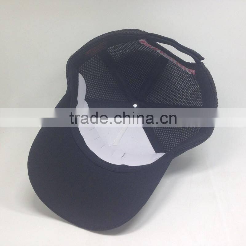 Screen Printing Mesh Baseball Cap Rubber Logo Trucker Hat