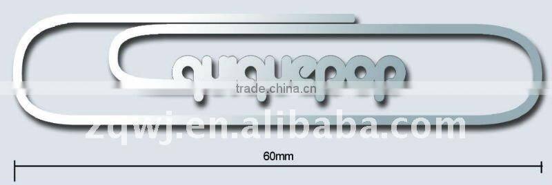 Good-looking finishing Nameplate brand reminding and promotion gift bookmark