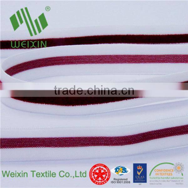 Knitted String Elastic Trimming Lingerie Purfle Velvet Webbing