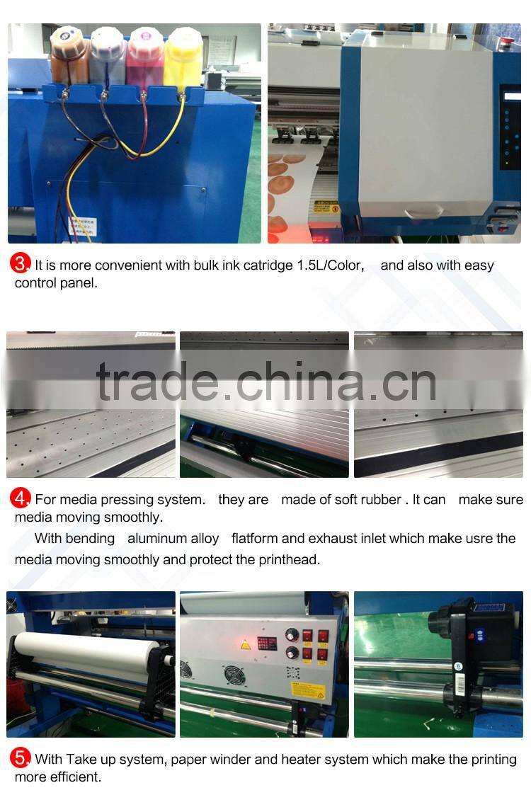 High quality 1.8m sublimation textile printer with 5113 print head