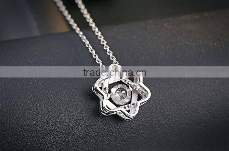 925 sterling silver necklace New Design Womens Jewelry Hexagon Necklace Pendant