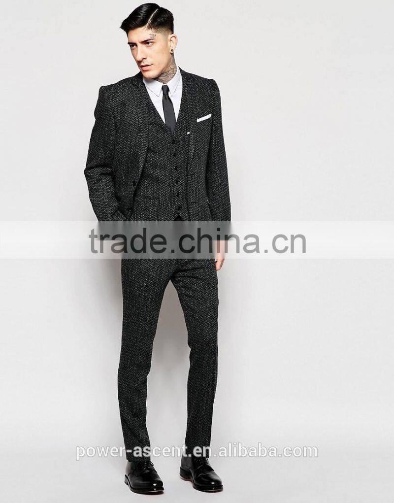Men's Top Quality New Look Grey Wool Suit Jacket